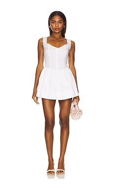 Camila Coelho Jenisia Mini Dress in White from Revolve.com | Revolve Clothing (Global)