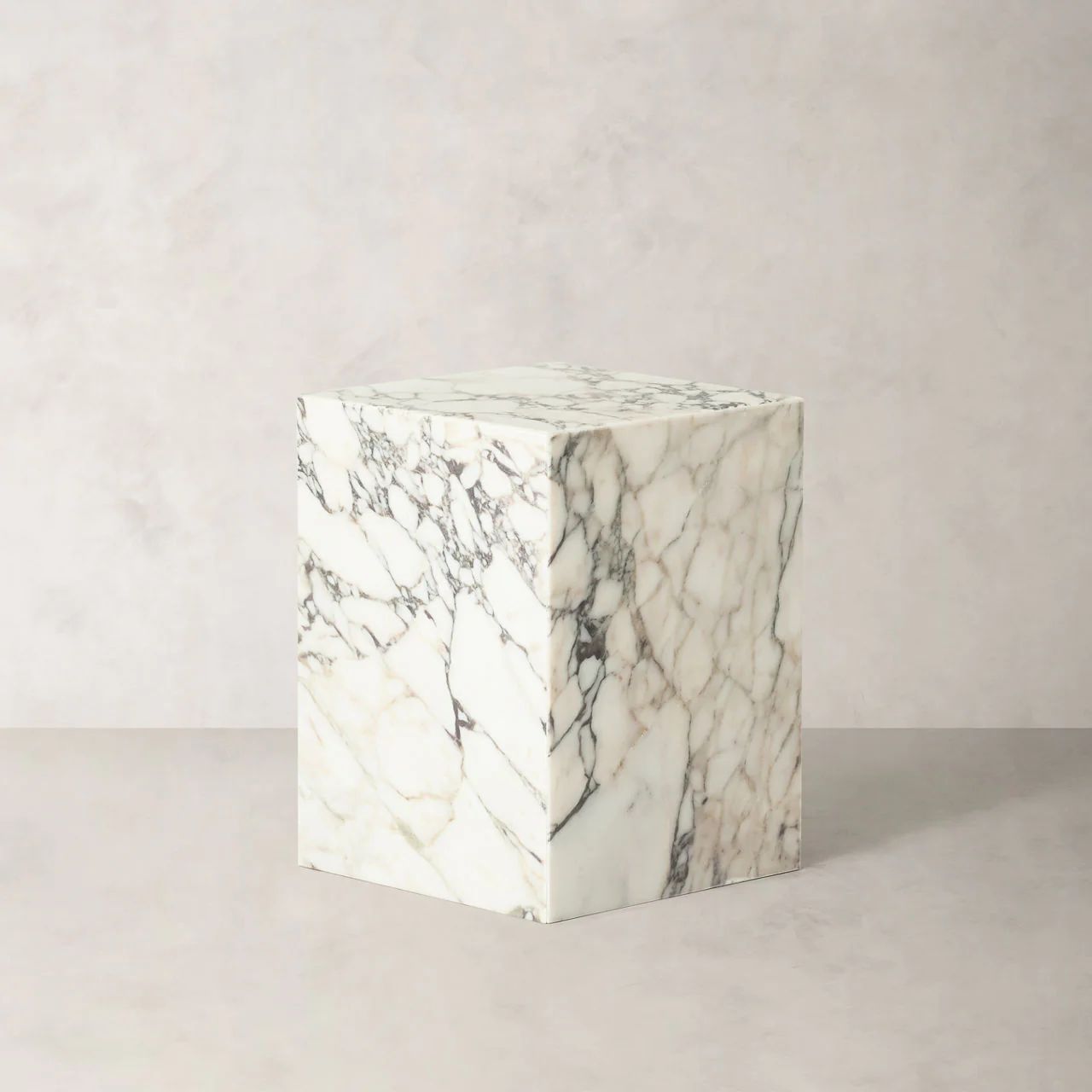 Zuri Calcutta Marble Side Table - 6002922 | BR Home