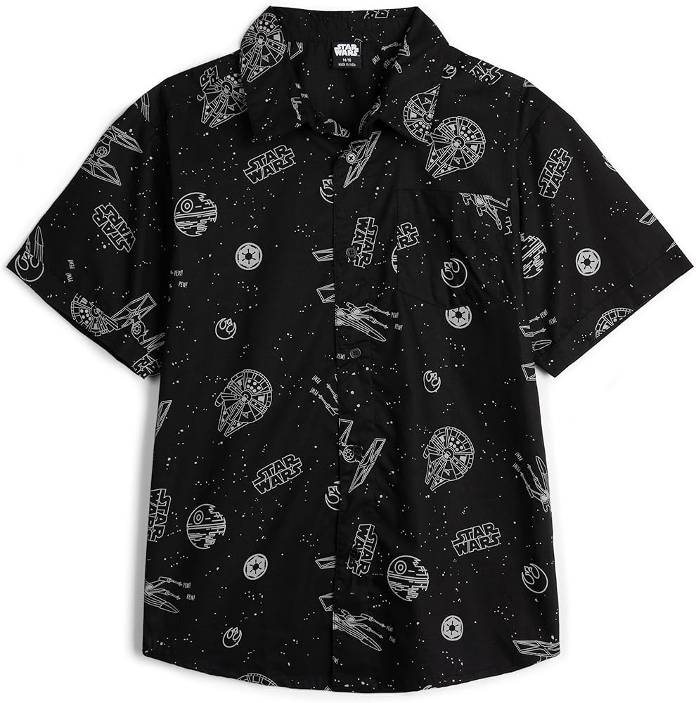 STAR WARS Hawaiian Button Down Dress Shirt Toddler to Big Kid Sizes (2T - 18-20) | Amazon (US)