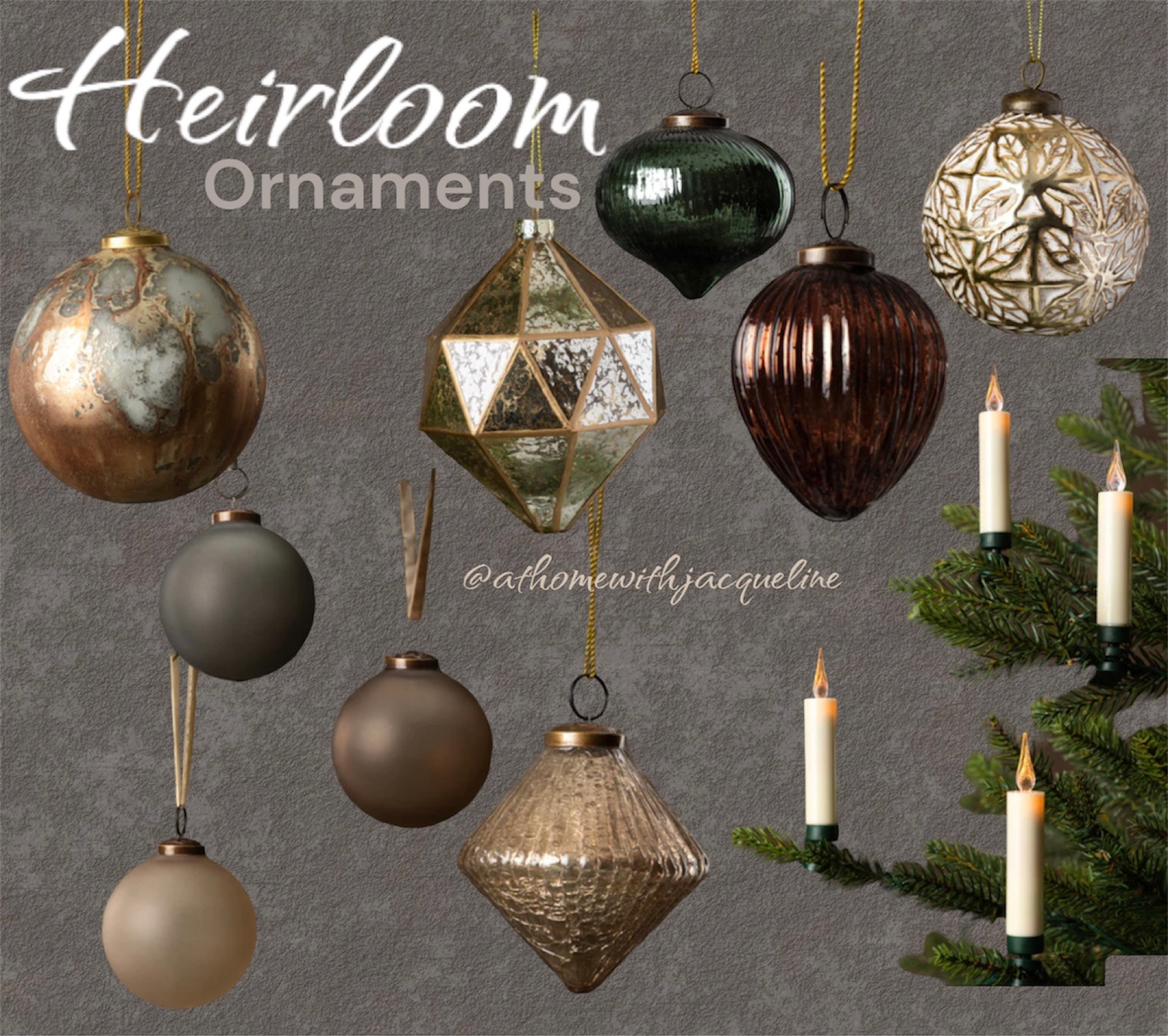 Vintage heirloom ornaments. Glass ornaments. Baubles. Christmas inspiration. 

#LTKHoliday #LTKhome #LTKSeasonal