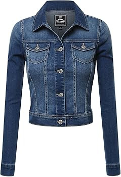 FPT Distressed Destroyed Vintage Cropped Denim Jean Jacket | Amazon (US)