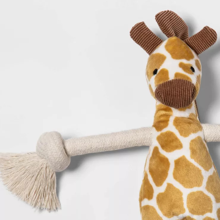 Giraffe Plush/Rope Dog Toy - M - Boots & Barkley™ | Target