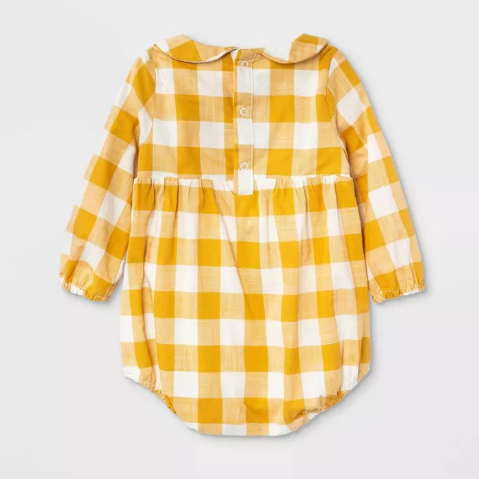Baby Girls' Gingham Bubble Long Sleeve Romper - Cat & Jack™ | Target
