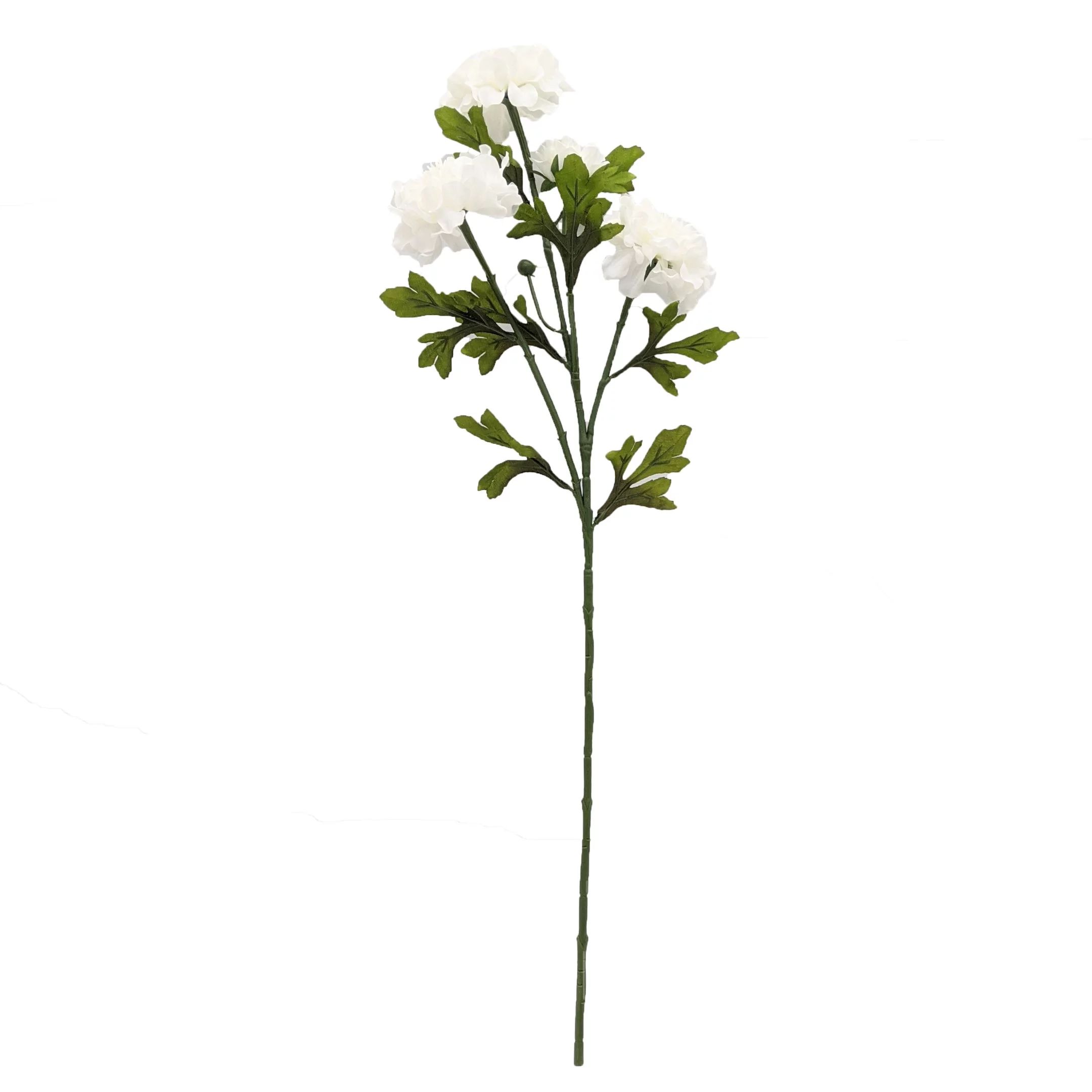 Mainstays 31 in Artificial White Zinnia Indoor Stem - Walmart.com | Walmart (US)