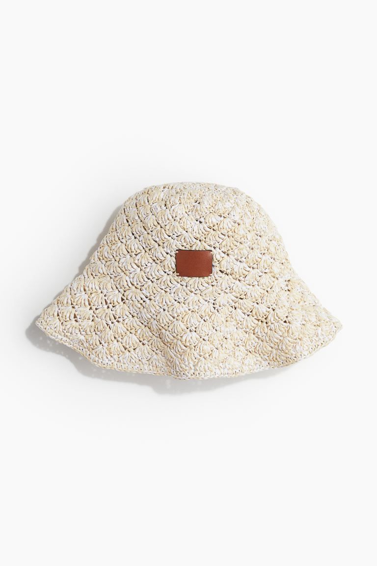 Crochet-look Straw Bucket Hat | H&M (US + CA)