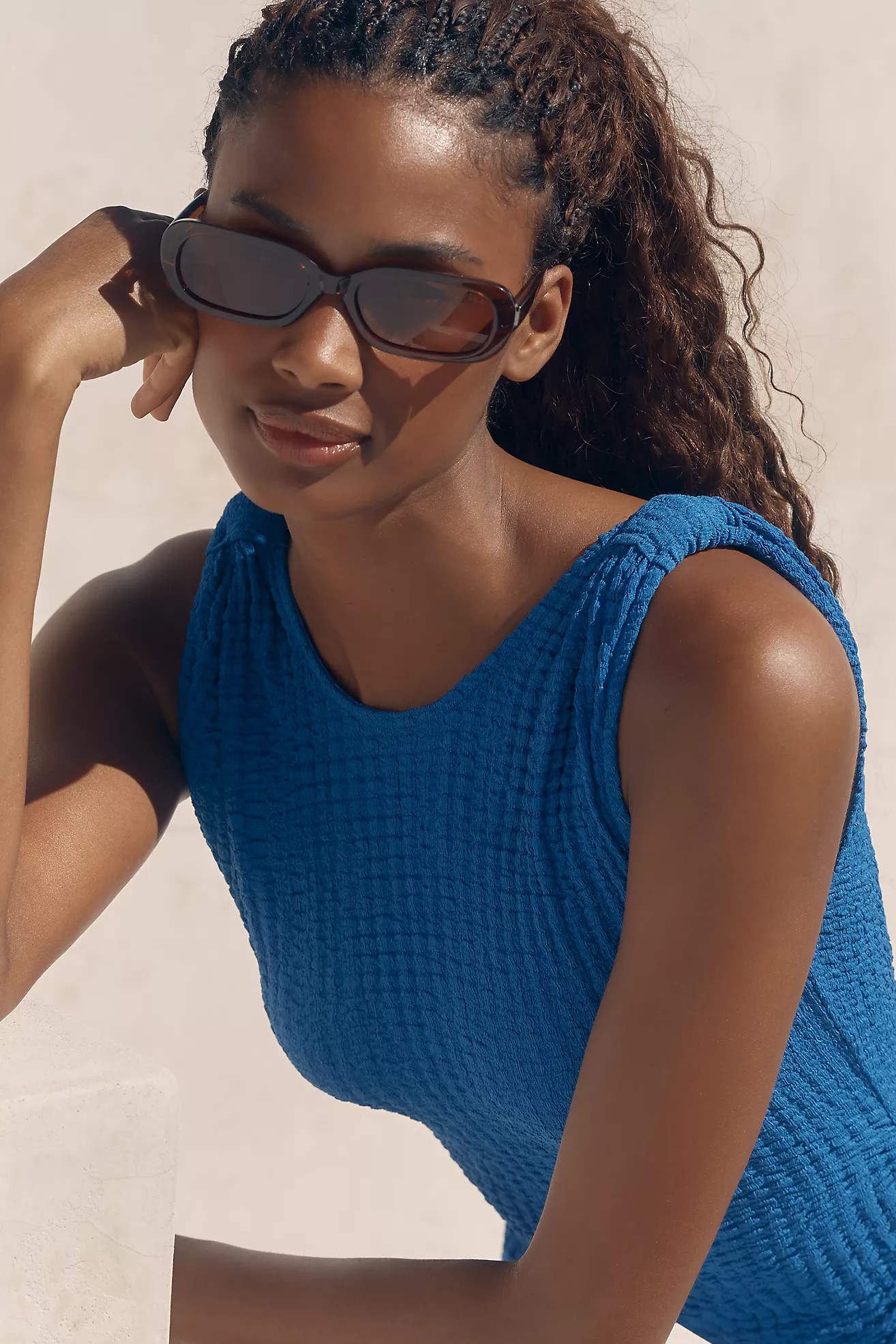 Celandine Textured Fitted Midi Dress | Anthropologie (US)