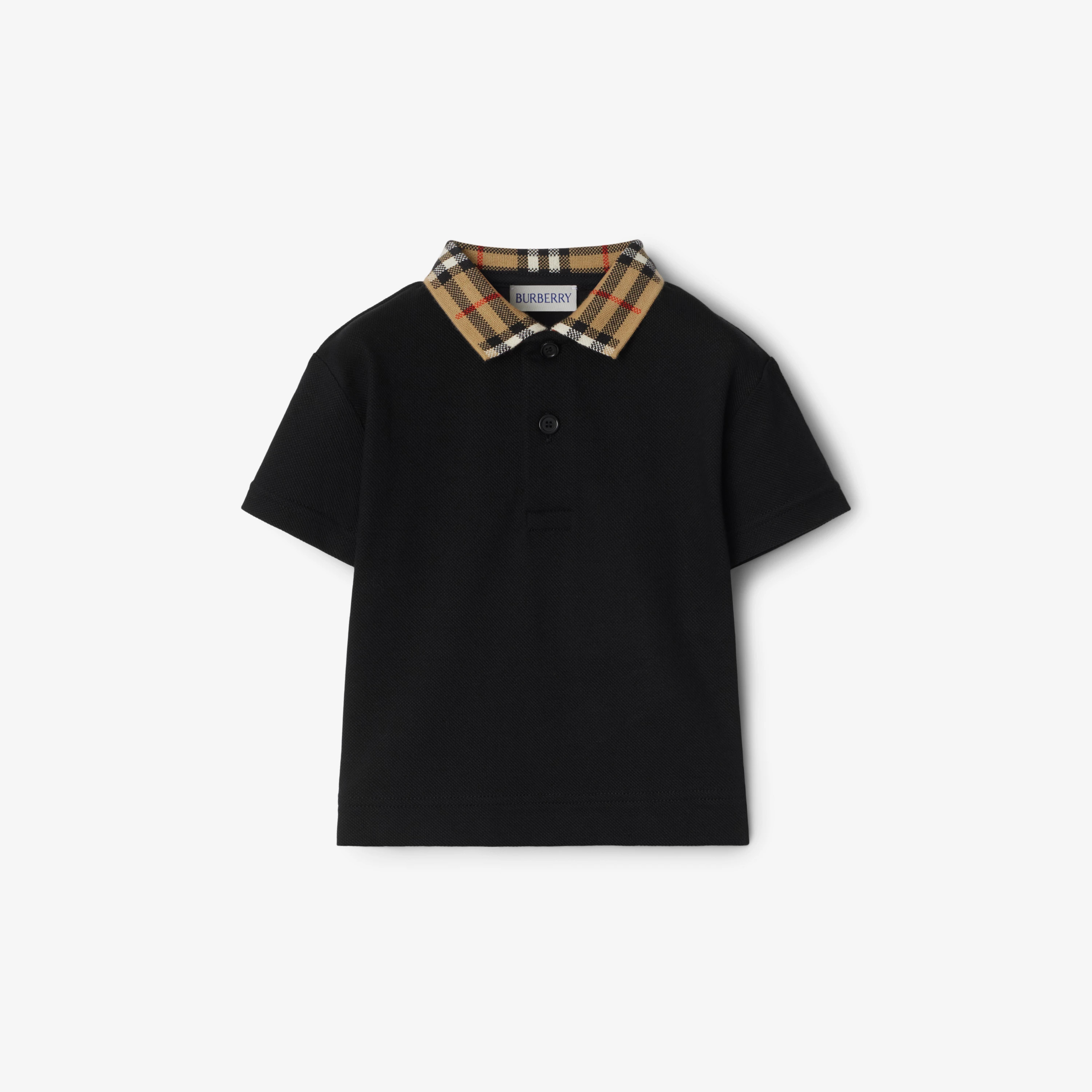 Check Collar Cotton Polo Shirt | Burberry (US)