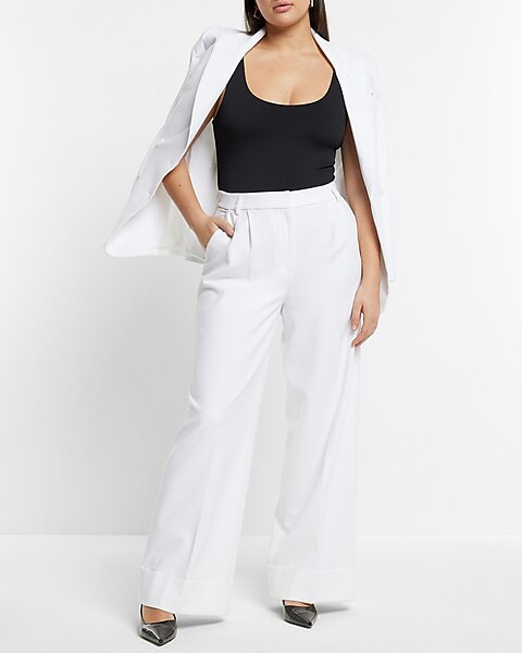 Stylist Super High Waisted Pleated Wide Leg Pant | Express