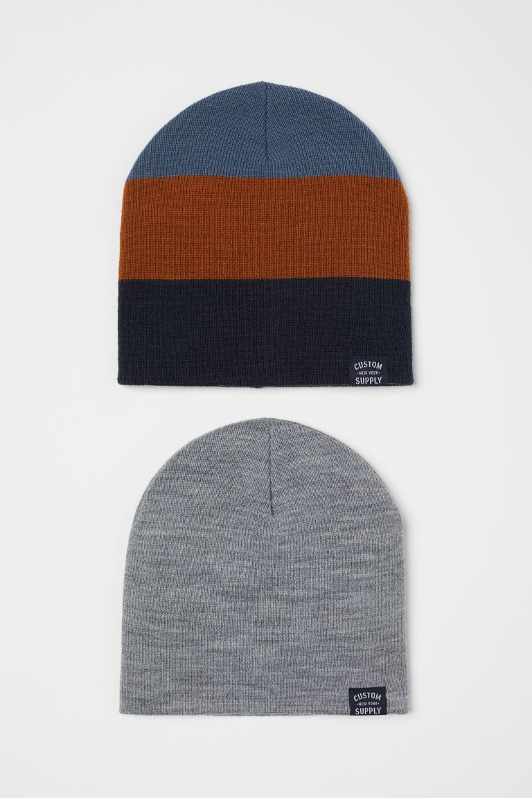 2-pack Fine-knit Hats | H&M (US + CA)