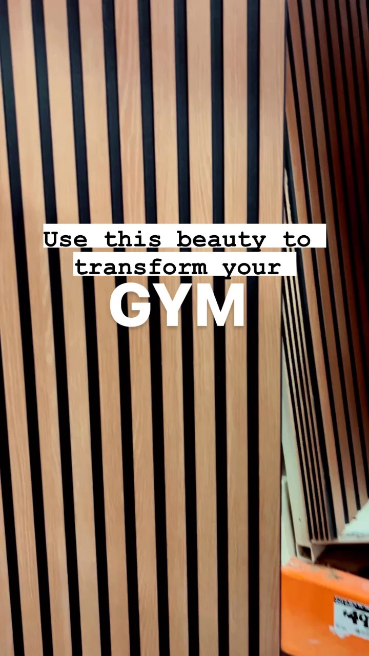 DIY Work out room accent wall for a zen and modern space.  

#LTKfitness #LTKhome #LTKVideo