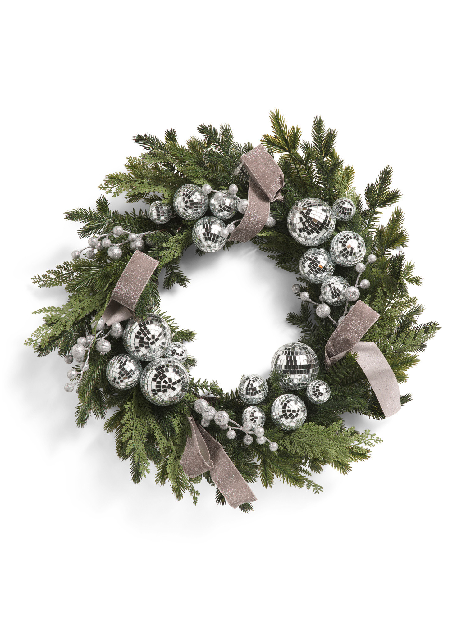 28in Real Touch Faux Pine Disco Wreath | Plants & Planters | Marshalls | Marshalls