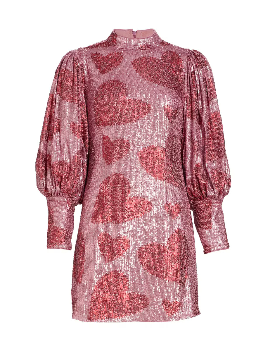 Hearts Sequined Minidress | Saks Fifth Avenue