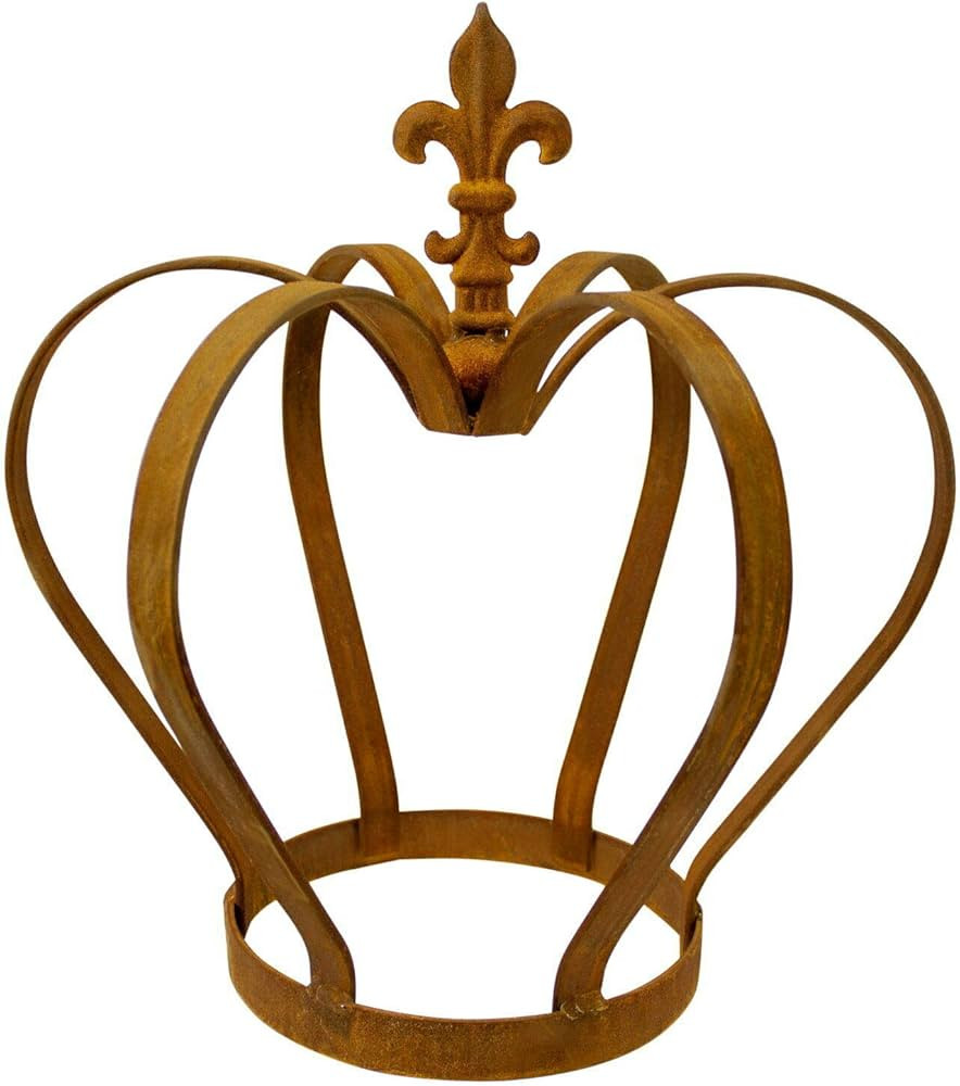 Bornhöft Edelrost Gartenkrone Garten Krone rostige Deko Dekoration Metallkrone rostige Dekokrone... | Amazon (DE)