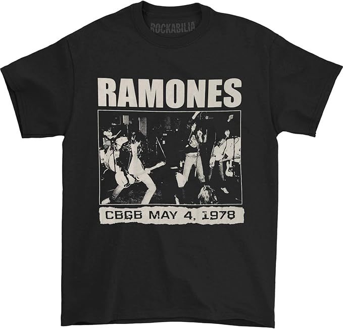 Ramones Men's CBGB 1978 T-Shirt Black | Amazon (US)