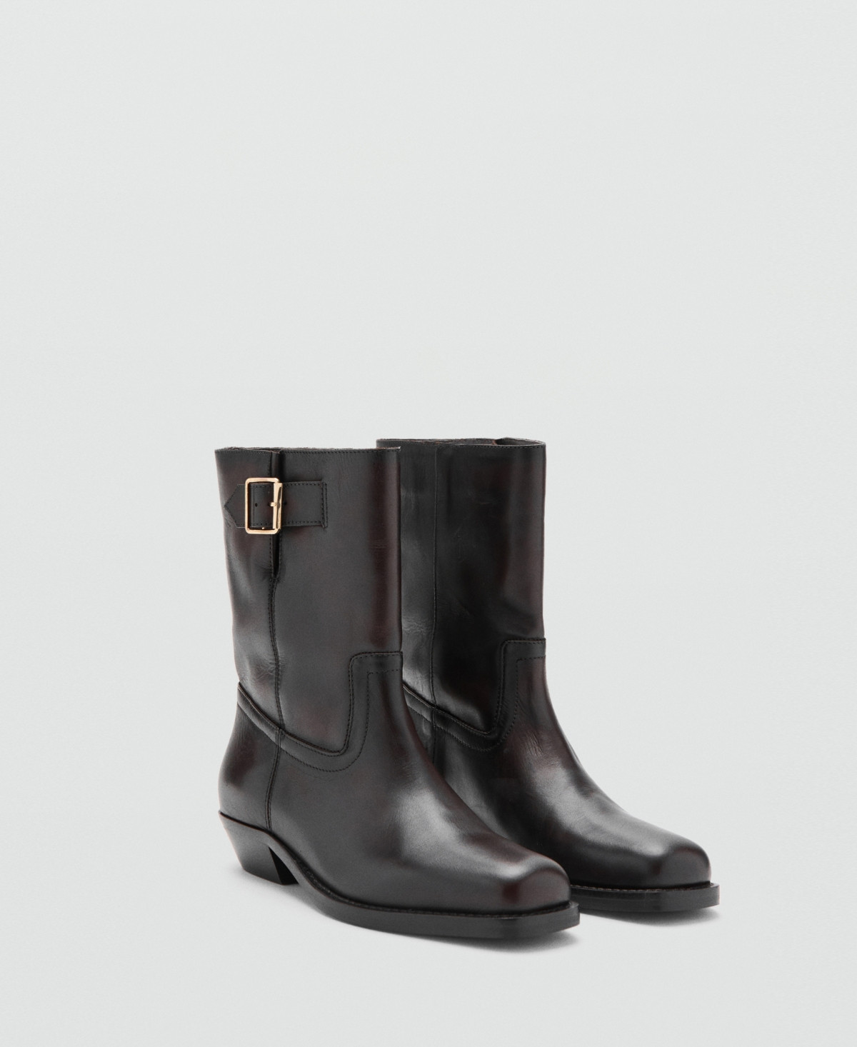 Mango Women's Buckle Ankle Boots - Chocolate | Macy's