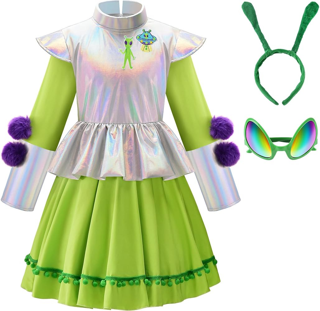 ReliBeauty Alien Costume for Girls Costume Kids Halloween Toddler | Amazon (US)
