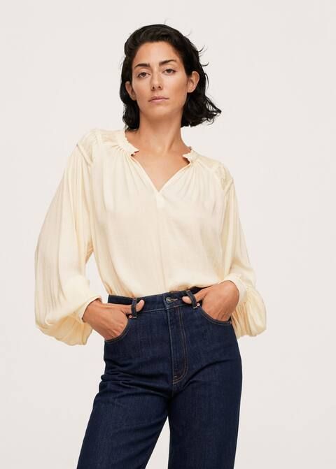 Puffed sleeves blouse | MANGO (US)