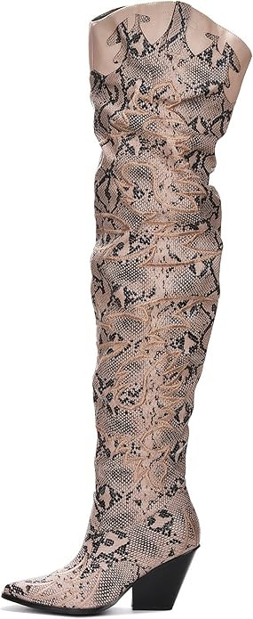 Cape Robbin Kelsey-21 Cowboy Boots Women, Over The Knee Western Cowgirl Boots with Chunky Block H... | Amazon (US)