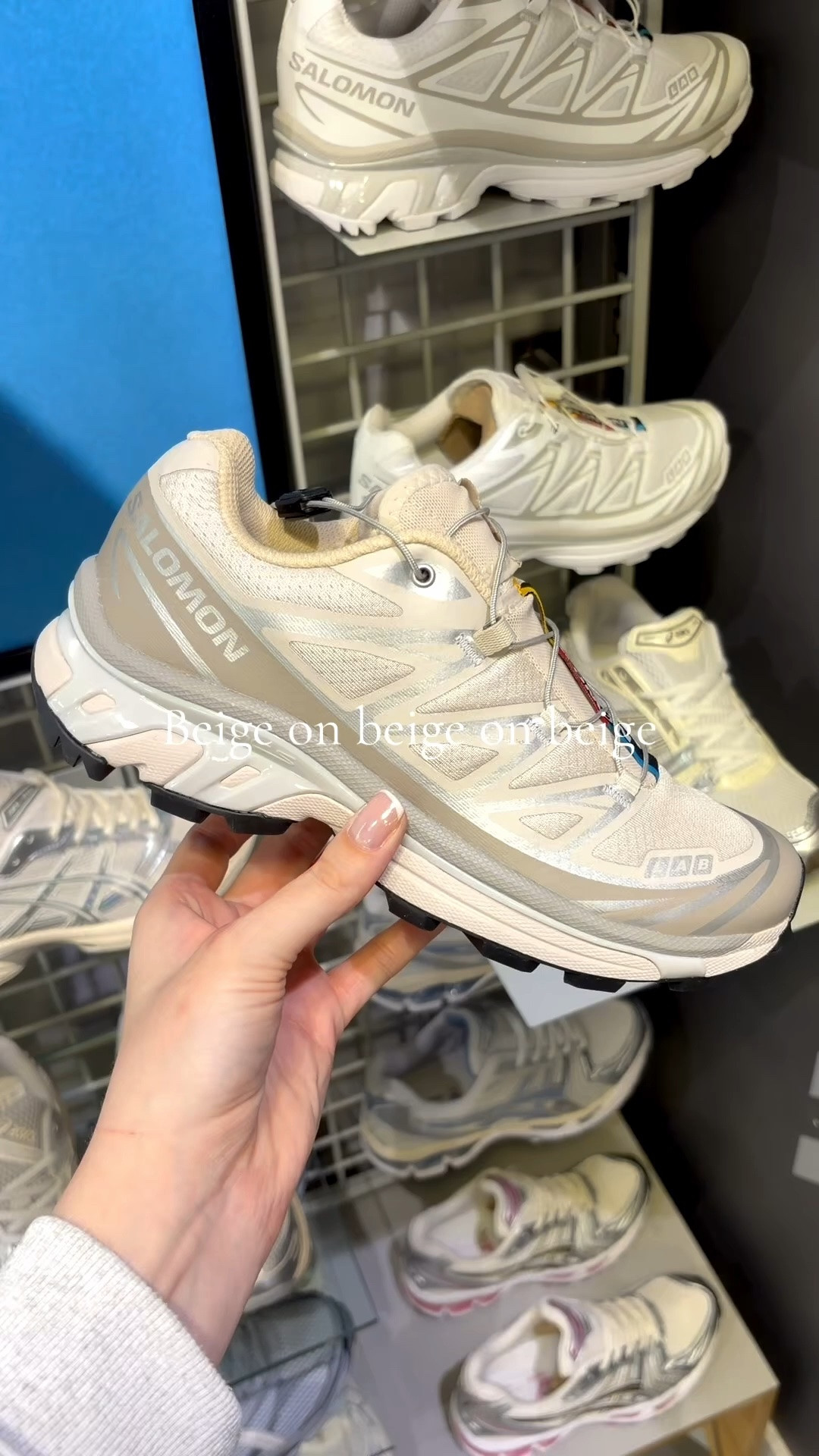 The perfect cool girl trainers. Neutral, beige sneakers for casual days or the gym. Salomon XT-6 Trainers in Rainy Day Paloma Silver

#LTKActive #LTKfitnessgoals #LTKootd