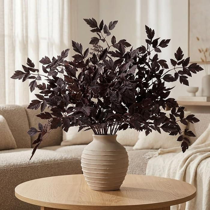 Fall Decorations for Home \u2013 Set of 6 Faux Plum Purple Cimicifuga Stems, 24\u201d Realistic A... | Amazon (US)