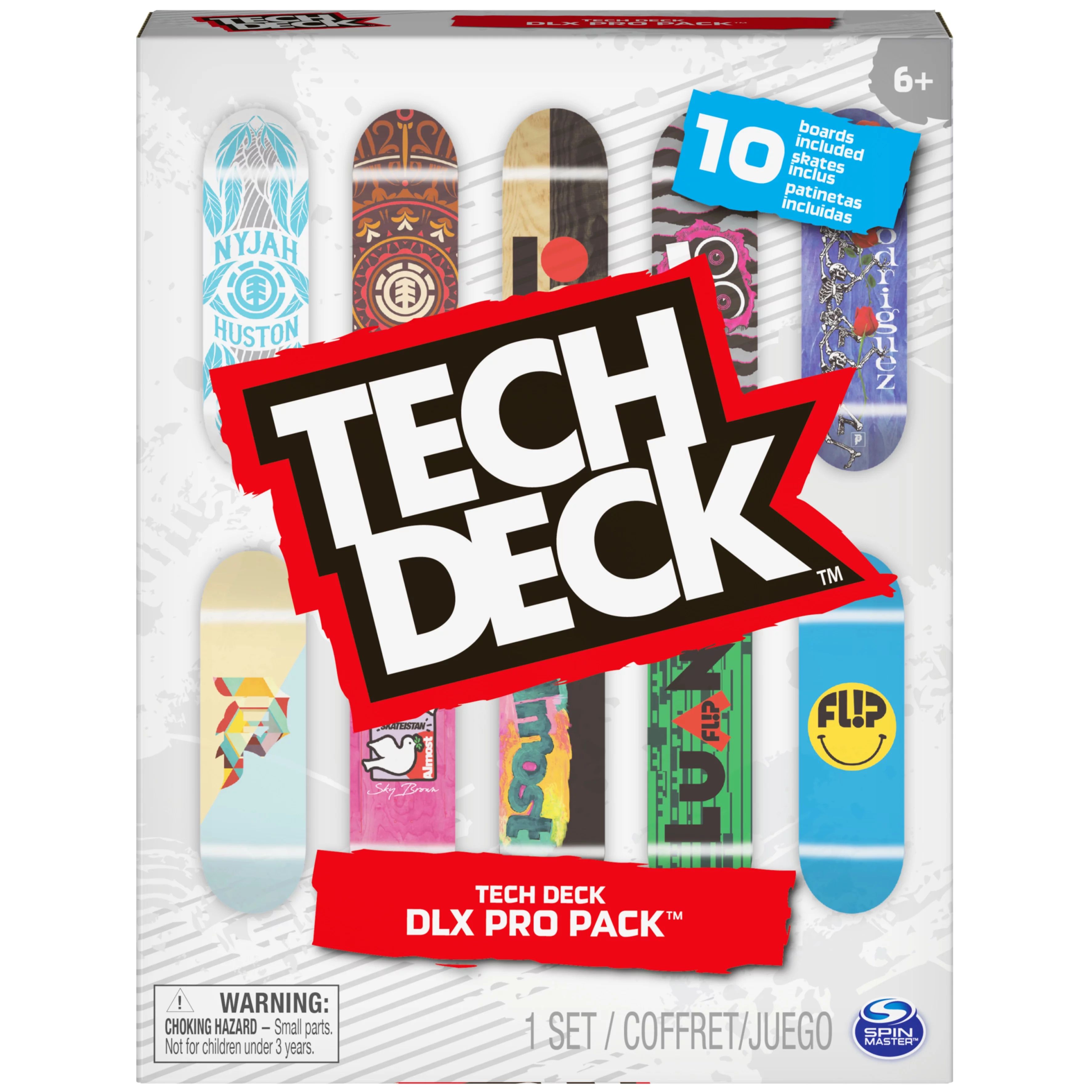 Tech Deck, DLX Pro 10-Pack of Collectible Fingerboards, For Skate Lovers Age 6 and up - Walmart.c... | Walmart (US)