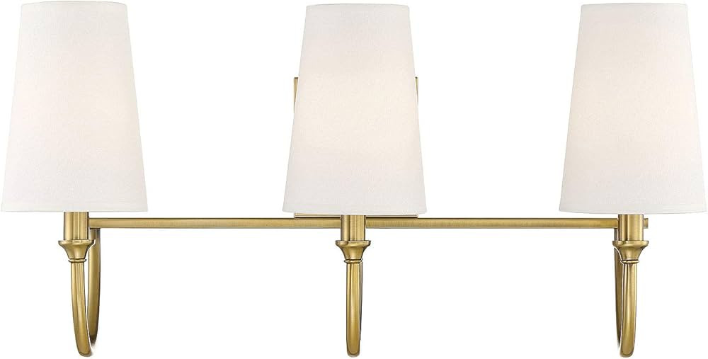 Savoy House 8-2542-3-322 Cameron Warm Brass 3-Light Bathroom Vanity Light (24" W x 12" H) | Amazon (US)