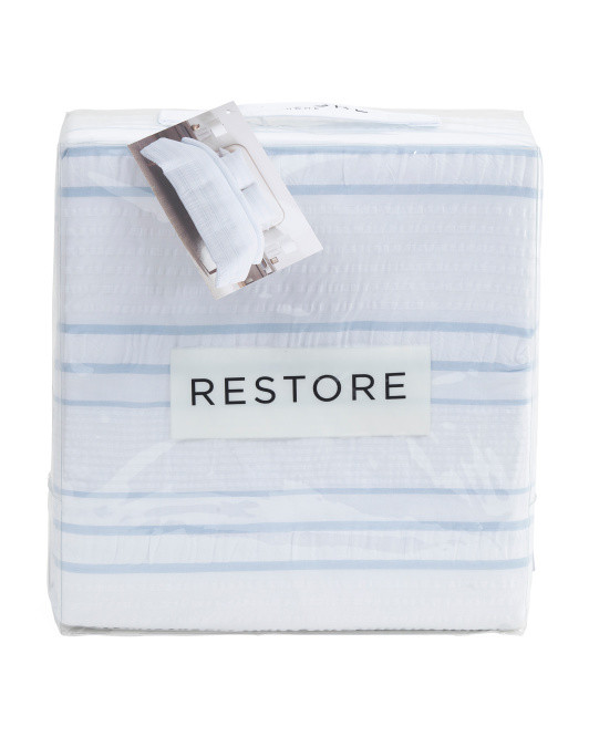 Cotton Seersucker Duvet Set | TJ Maxx