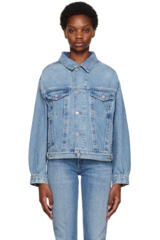 Blue Charli Oversized Denim Jacket | SSENSE
