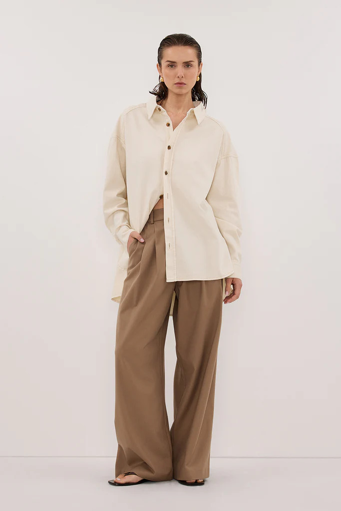 ASHTON NATURAL OVERSIZED DENIM SHIRT | DISSH