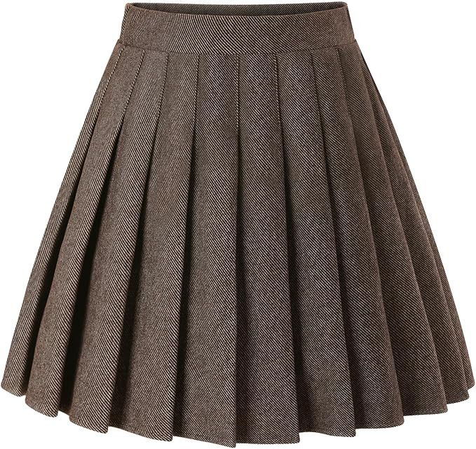 Pleated Skirts for Women High Waist Mini Tennis Skater Skirt Thick Casual Skirt Fall Winter | Amazon (US)