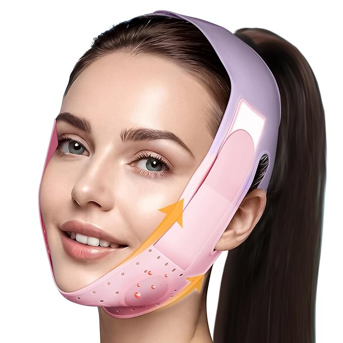 Reusable V Line Face Strap, Soft Silicone Chin Strap for Women 23-27 Inches(PINK) | Amazon (US)