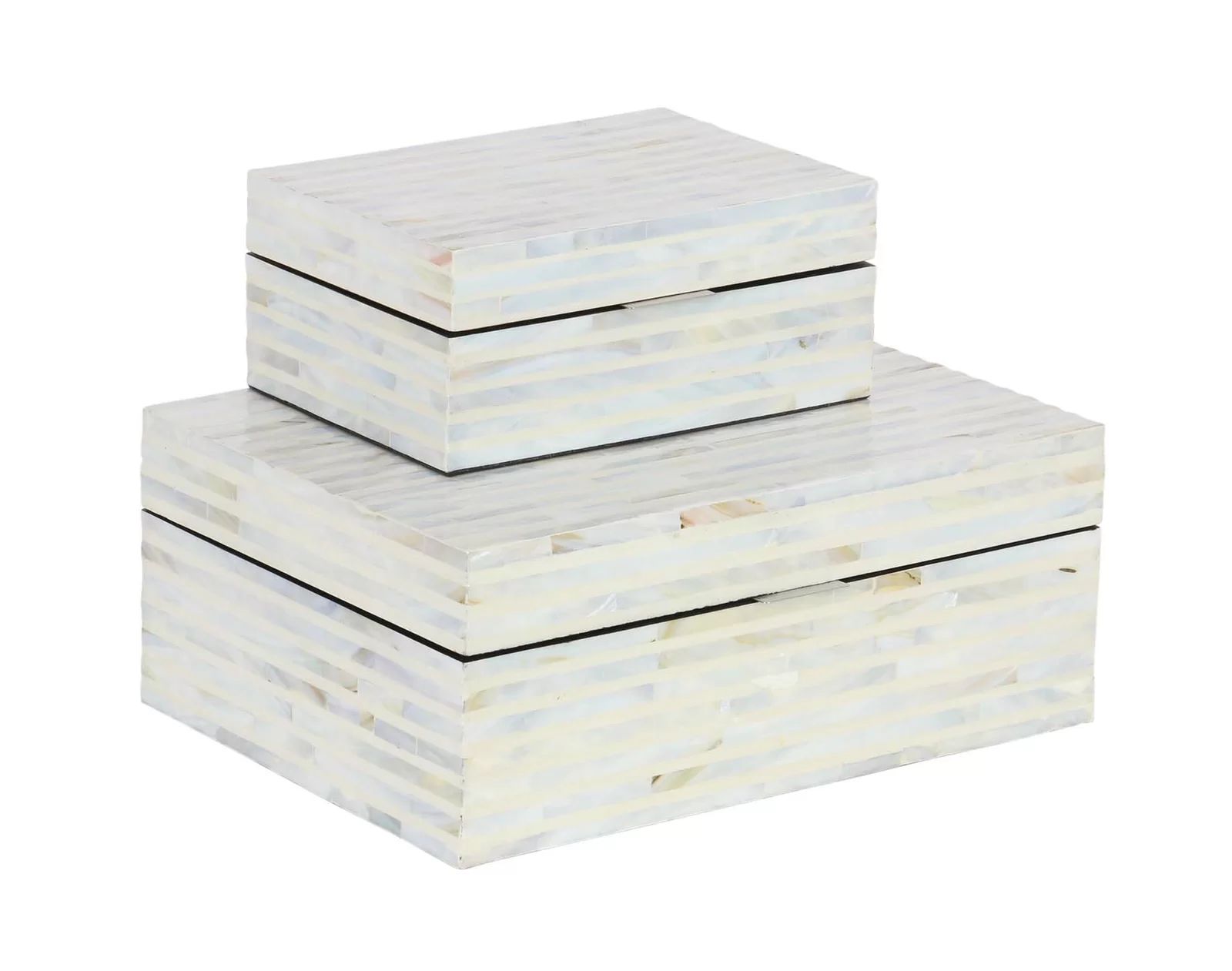 Keifer 2 Piece Mother of Pearl Inlay Decorative Box Set | Wayfair North America