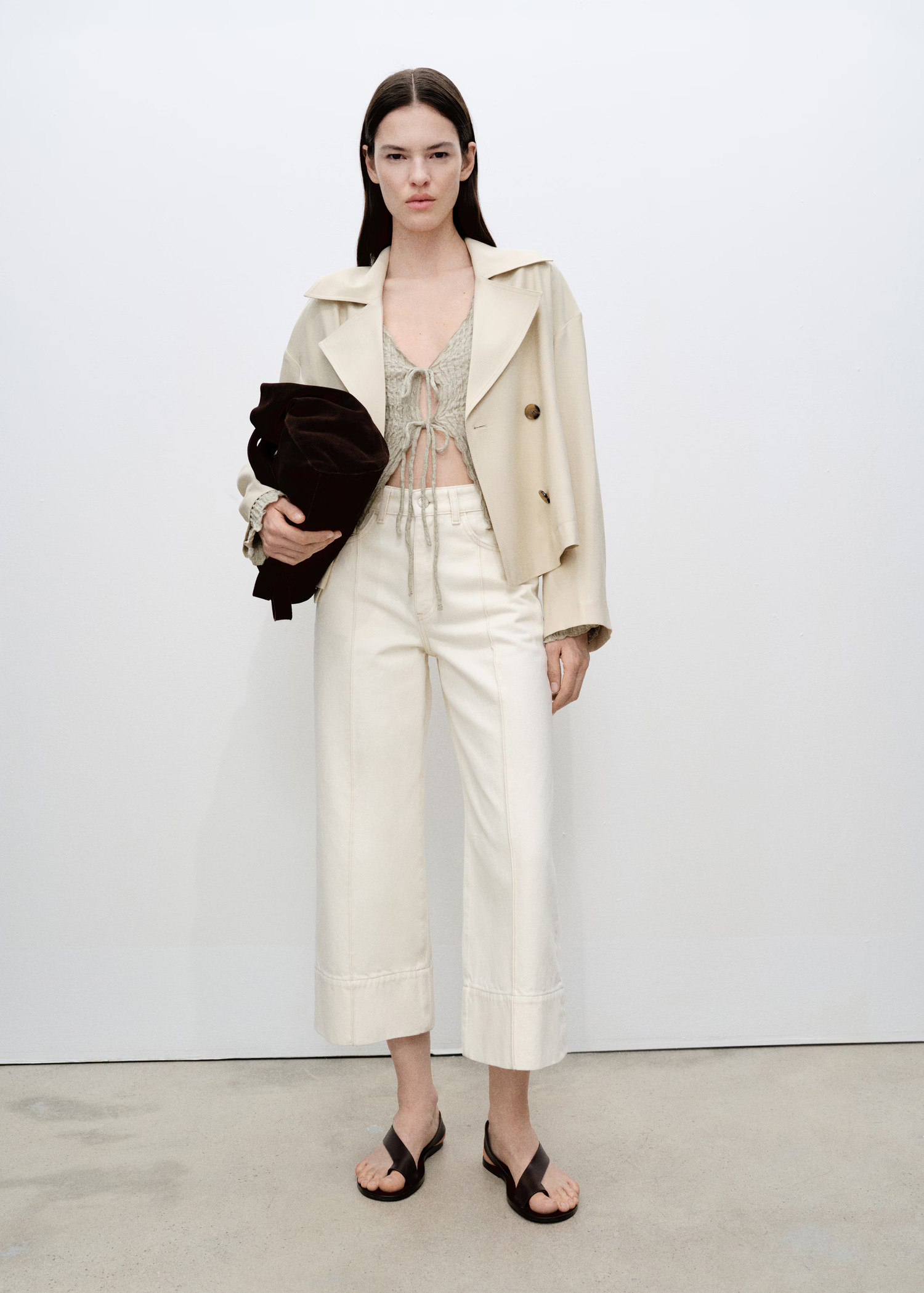 Double-breasted jacket with lapels - Women | MANGO United Kingdom | MANGO (UK)