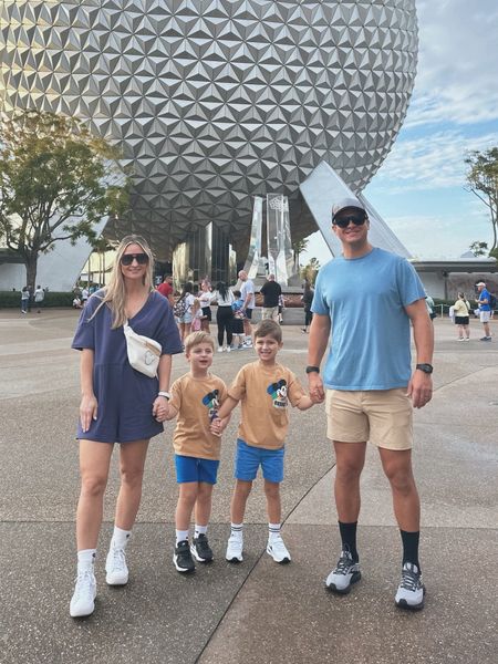 Our family Epcot outfits! 
Shirts are sold out from Zara 

Disney, Disney world, Disneyland, Epcot, animal kingdom, Hollywood studios, magic kingdom, Mickey outfit, Minnie outfit, Minnie ears, Minnie hair bow, Mickey hair bow, Mickey bag, Disney bag, Disney outfits 