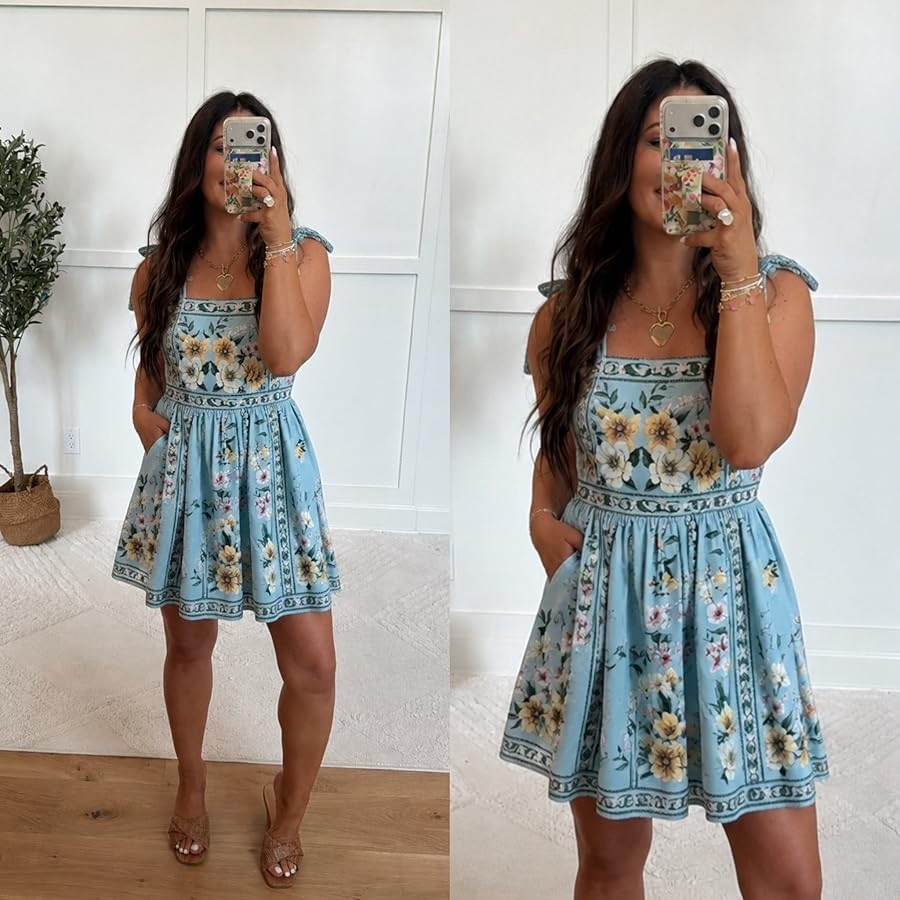 The dress that makes you feel instantly put together 💙🌼 Lightweight, flattering, and the floral print is even prettier in person. This one screams summer brunches, showers, and vacations ☀️

#LTKFashion #SummerDress #FloralDress #BlueDress #SummerStyle #VacationOutfit #FeminineStyle #OOTD #AmazonStyle

#LTKmomlife #LTKootd #LTKdayinmylife
