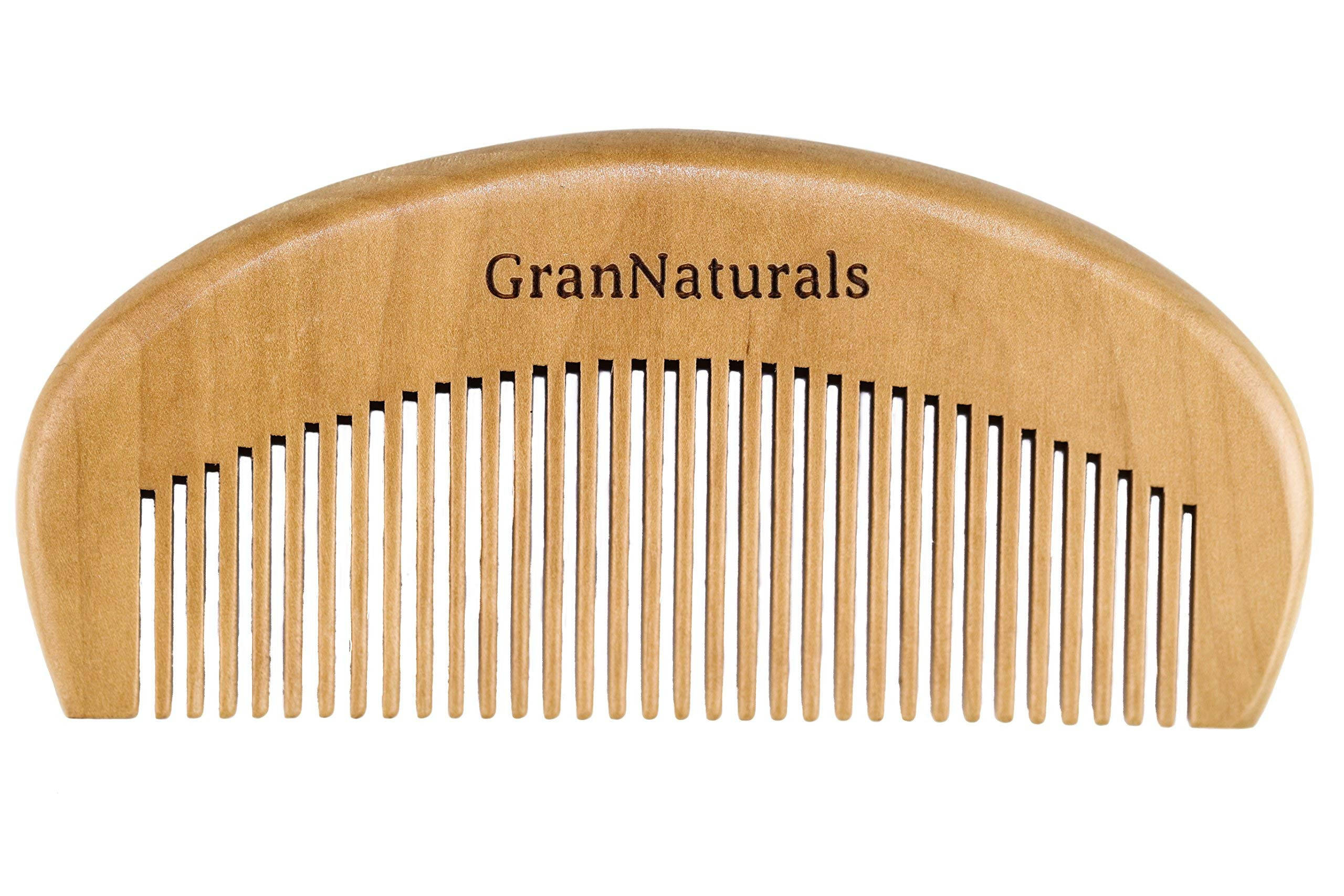 GranNaturals Wooden Comb for Detangling & Styling Wet or Dry Hair - Small Pocket Sized Fine Tooth... | Amazon (US)
