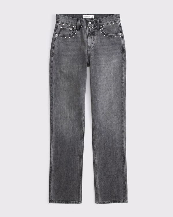 Women's Mid Rise 90s Straight Jean | Women's Bottoms | Abercrombie.com | Abercrombie & Fitch (US)