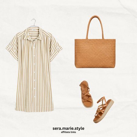 Madewell button dress 
Leather tote
Camel Sandal 
Brown sandal 
Spring sandal 
Summer sandals 
Beach outfit 
Resort style 
Vacation outfit 
Spring style 
Summer style 
Stripped dress 


#LTKtravel #LTKshoecrush #LTKstyletip