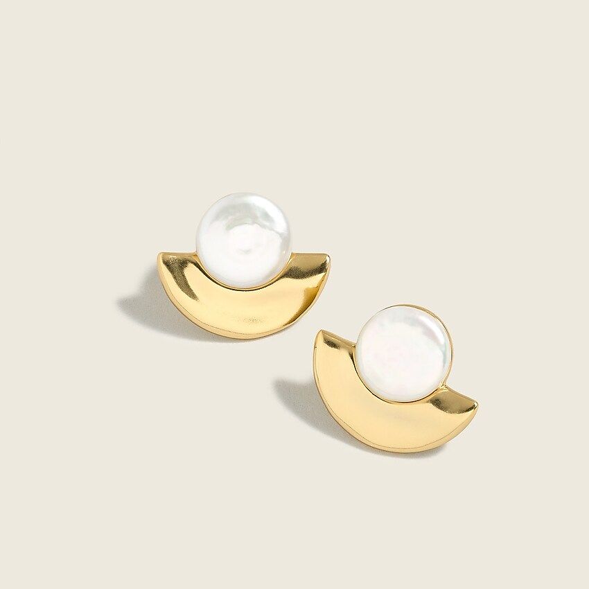 Moonrise pearl disc earrings | J.Crew US