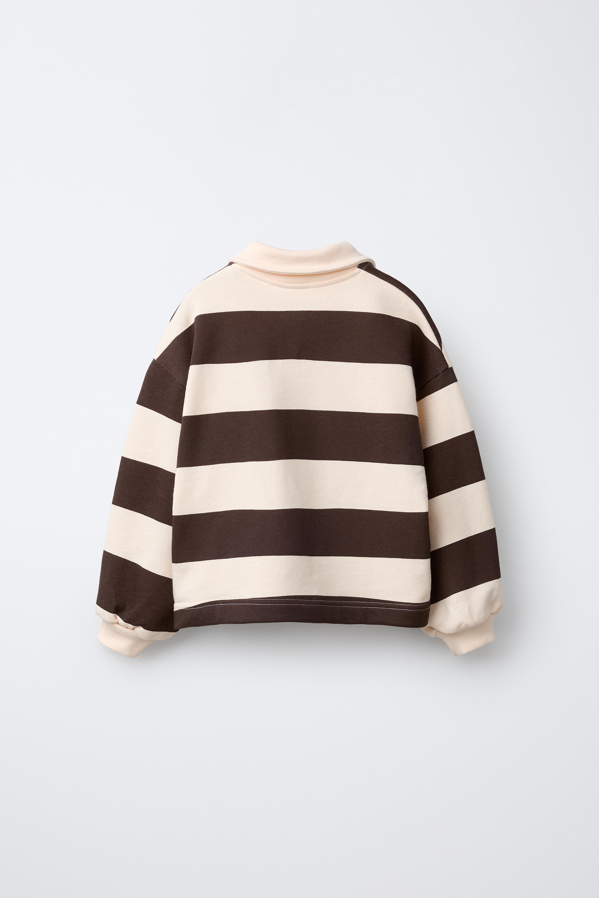 STRIPED POLO SWEATSHIRT | Zara US