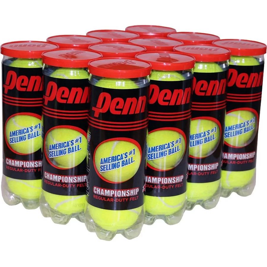 Penn Championship Regular Duty Tennis Ball Case Pack, 12 Cans, 36 Balls | Walmart (US)
