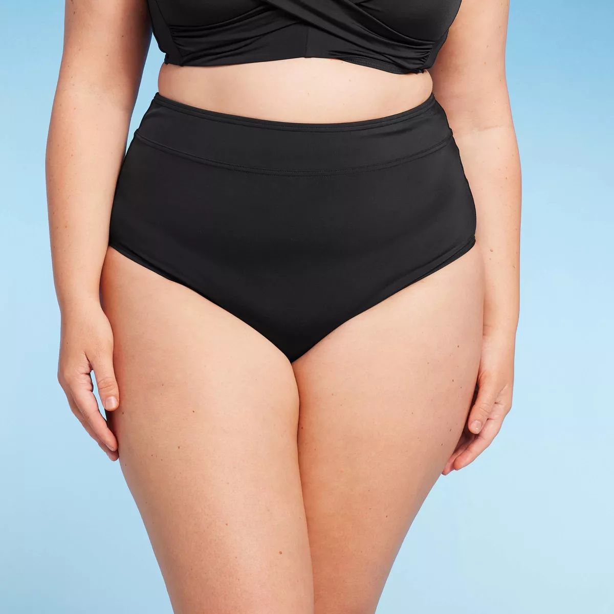 Lands' End Women's UPF 50 Full Coverage Tummy Control High Waist Bikini Bottom | Target