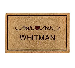Personalized Marriage Heart Doormat | Pottery Barn (US)