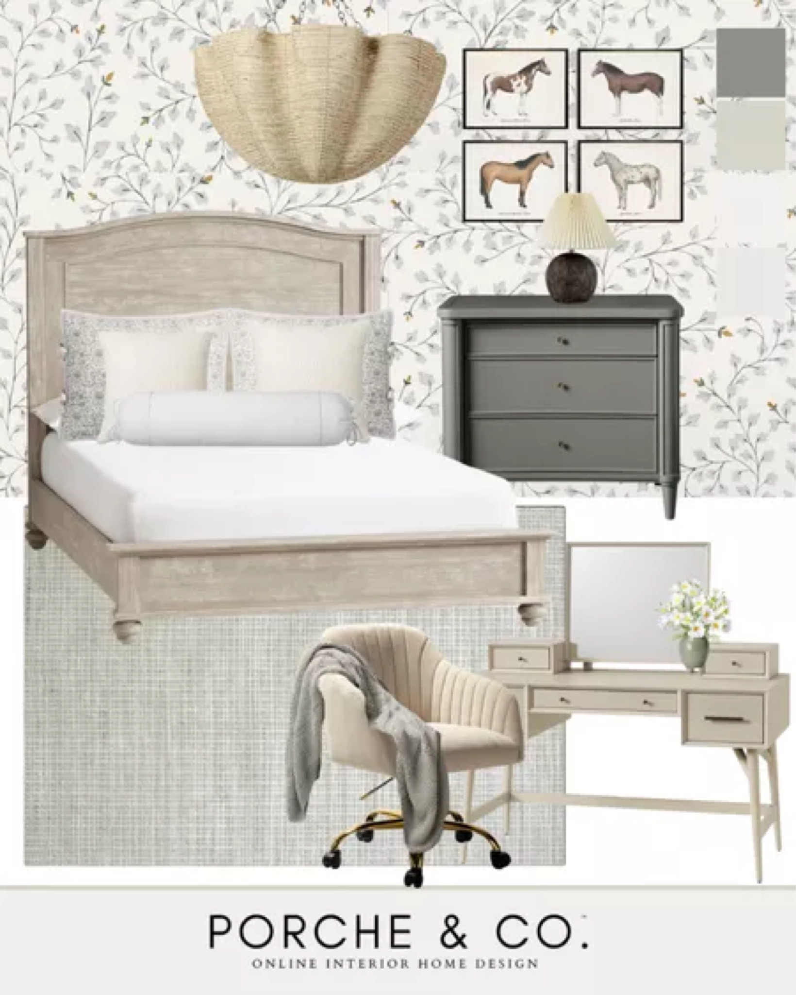 Girls room, modern classic girls bedroom, neutral girls room #moodboard #visionboard #porcheandco

#LTKstyletip #LTKSeasonal #LTKhome
