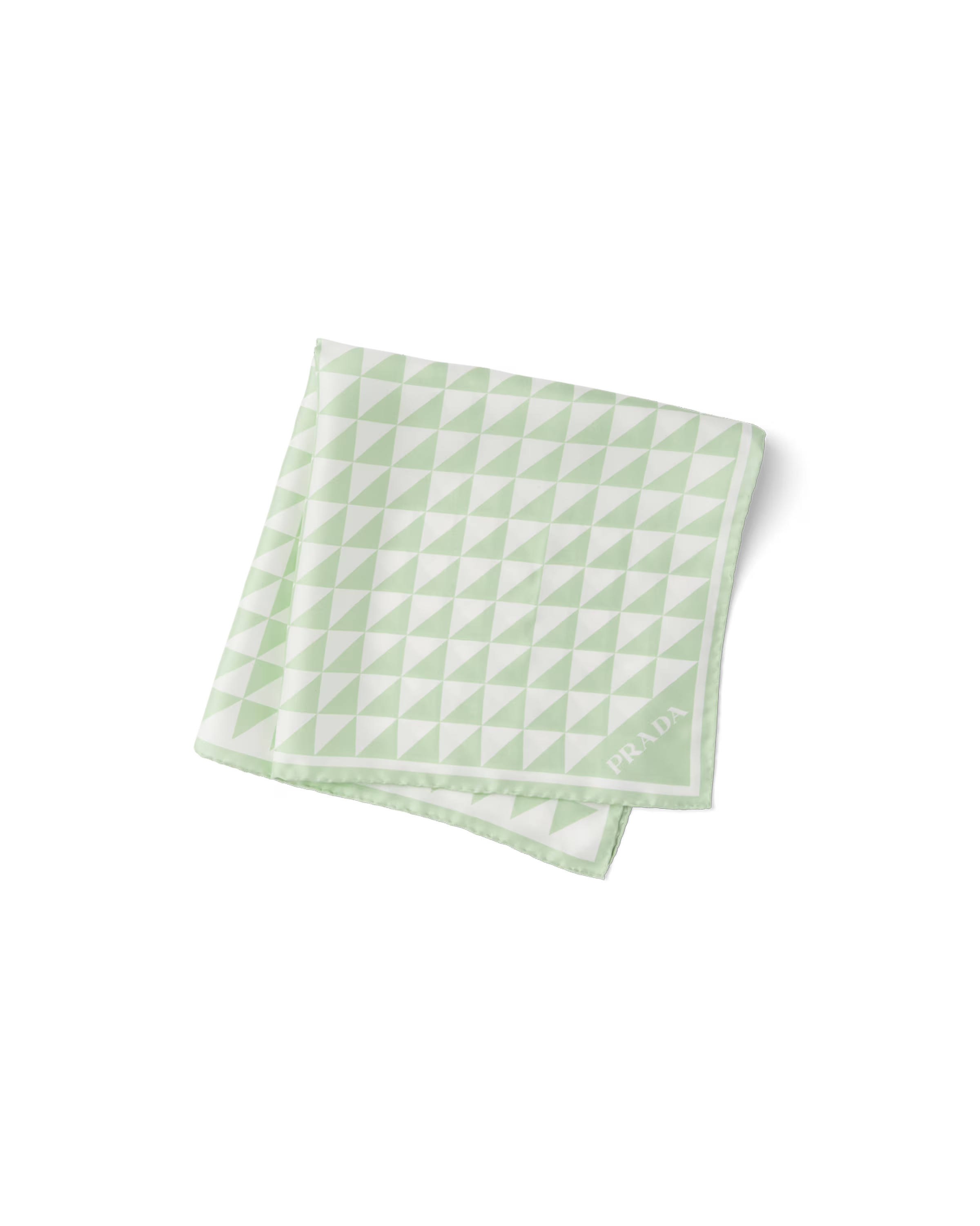 Printed silk twill scarf | Prada Spa US