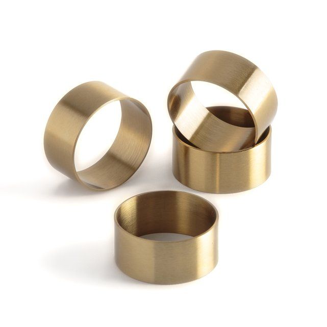 Dajan Golden Napkin Rings (Set of 4) | La Redoute (UK)