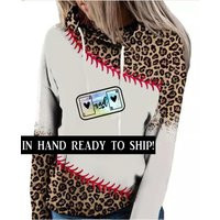 Leopard Baseball Hoodie Sublimation Polyester Sweatshirt | Etsy (US)