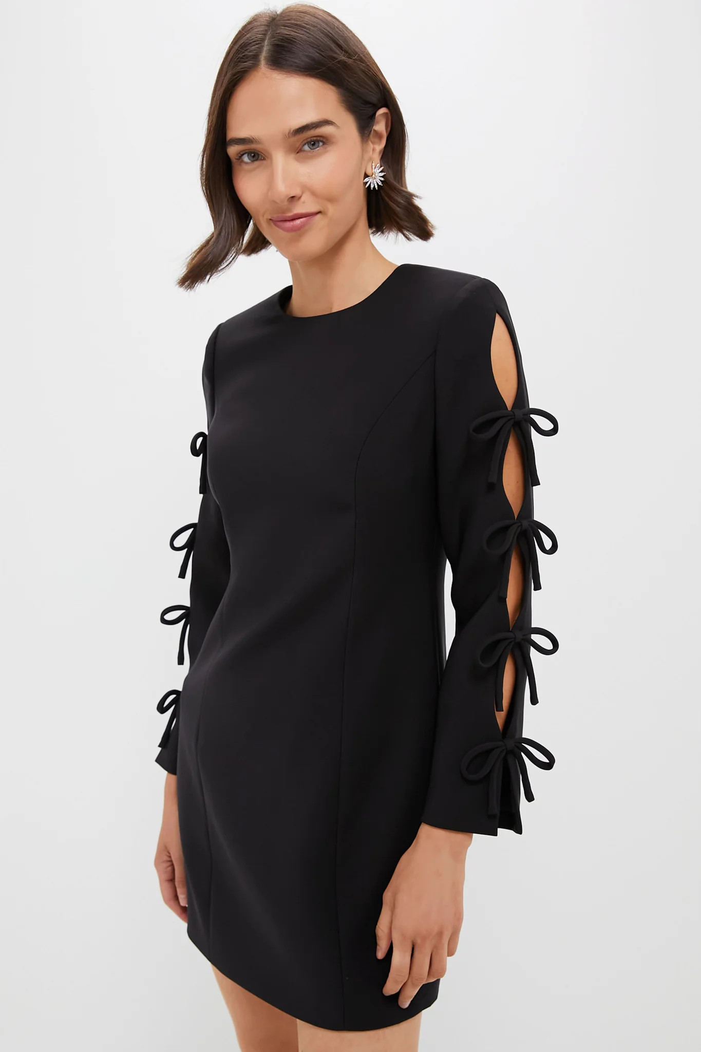 Black Bow Sleeve Belinda Mini Dress | Tuckernuck (US)