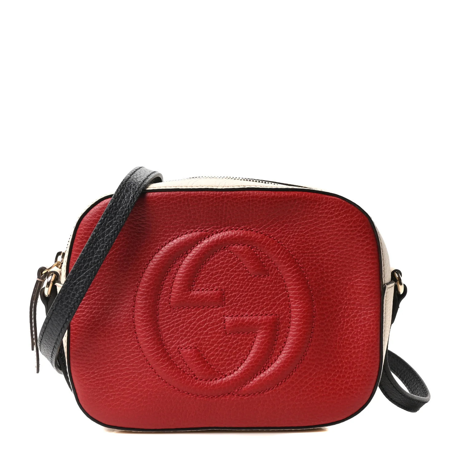 Gucci Dollar Calfskin Small Soho Disco Bag Hibiscus Red Mystic White Blue 1809641 | FASHIONPHILE (US)