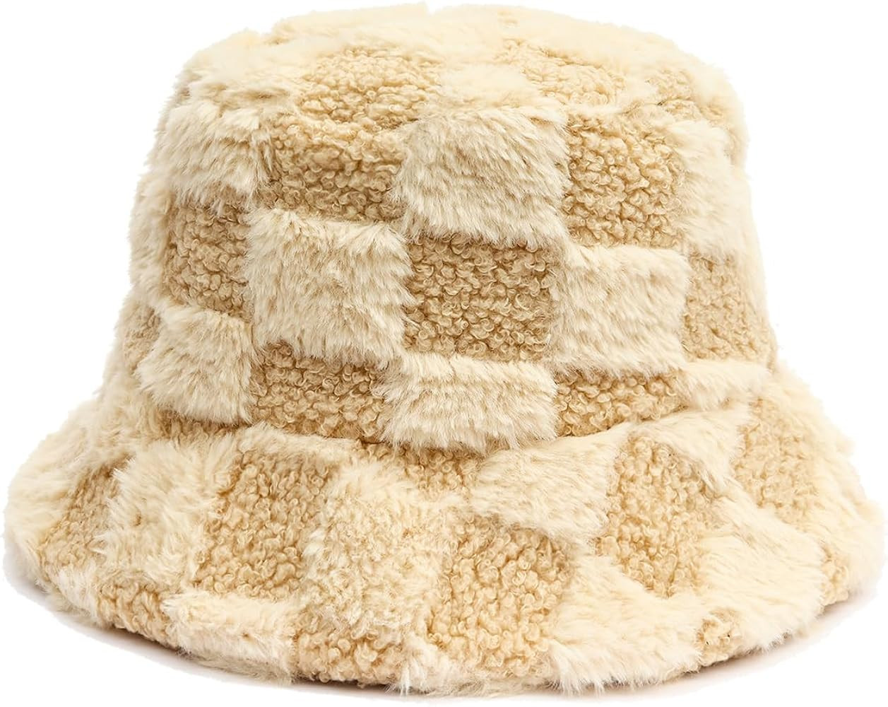 Fuzzy Bucket Hat for Women Furry Fur Bucket Hat Winter Warm Plush Fisherman Fluffy Sherpa Bucket ... | Amazon (US)